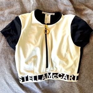 Stella McCartney bathing suit top XS black and cream